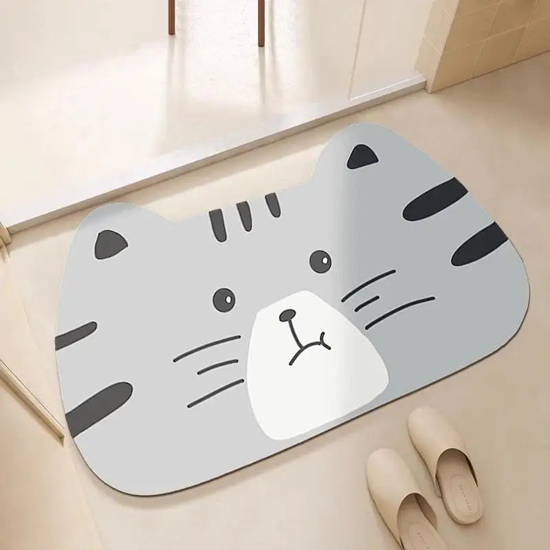 Bathroom floor mats, bathroom floor mats, door anti-slip diatom mud, water-absorbing, quick-drying bathroom toilet anti-fall