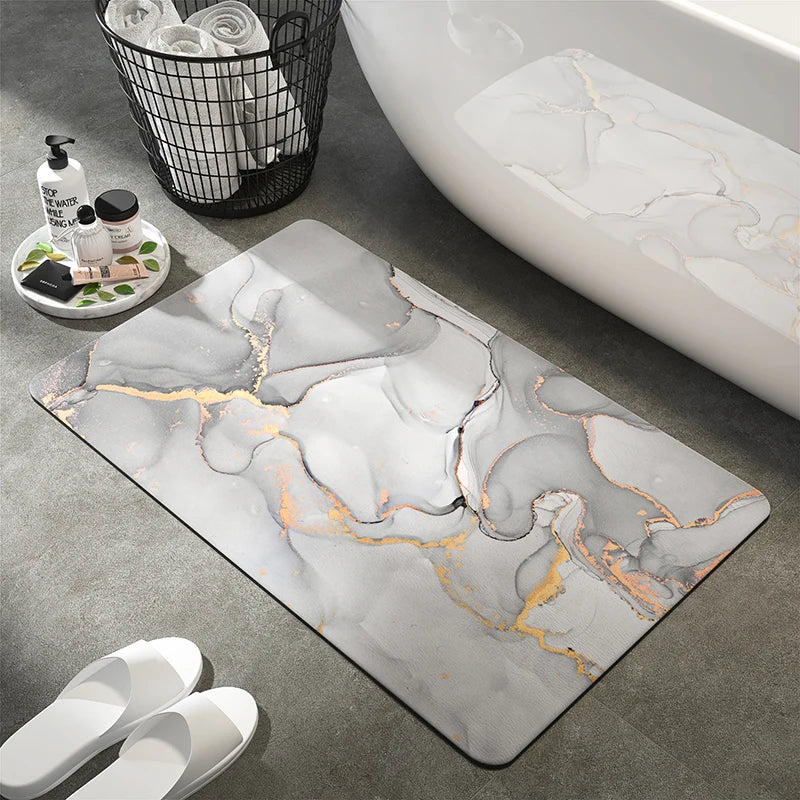 Luxury Diatom Mud Bath Mat Super Absorbent Bathroom Carpet Waterproof Toilet Foot Mats Non-slip Shower Rug Pad Entrance Doormat