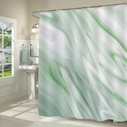 Delicate Gradient Shower Curtain Modern Minimalist Blue Green BAthroom Curtain Art Bathroom Waterproof Decoration With Hooks