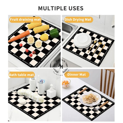 New Super Absorbent Coffee Dish Large Kitchen Absorbent Draining Mat Drying Mat Quick Dry Bathroom Drain Pad Dinnerware Placemat