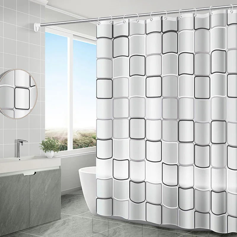 180x200cm Durable Peva Waterproof Plastic Curtain Shell Starfish Pattern Bathroom Screens Shower Curtain Bathroom Accessor