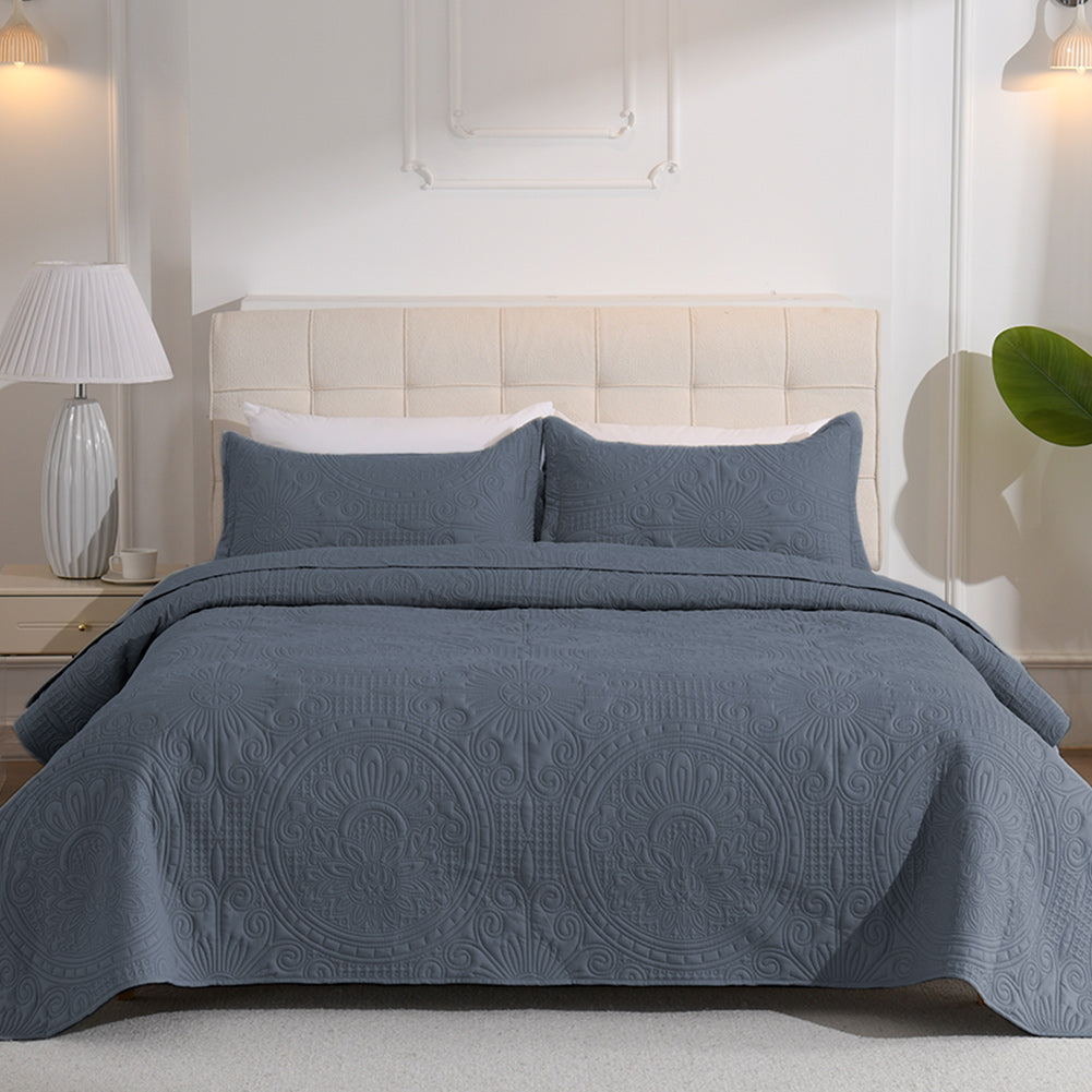 Bedspread/Throw 240x260cm, Sheet Protector Bedroom Blanket, Quilted Blanket with Double-Sided Design, Multifunctional Lightweight Quilted Blanket for Sofas and Daybeds