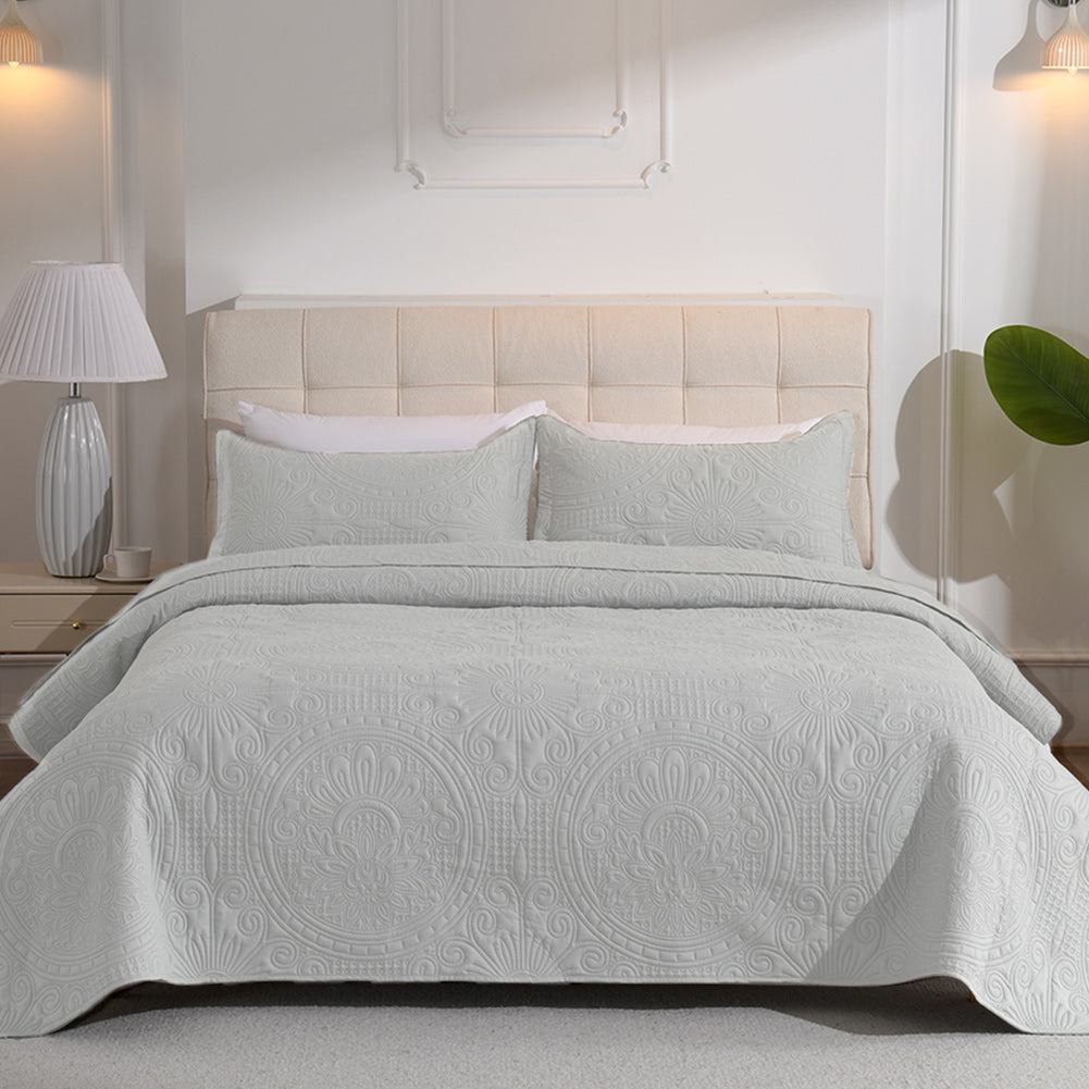 Bedspread/Throw 240x260cm, Sheet Protector Bedroom Blanket, Quilted Blanket with Double-Sided Design, Multifunctional Lightweight Quilted Blanket for Sofas and Daybeds