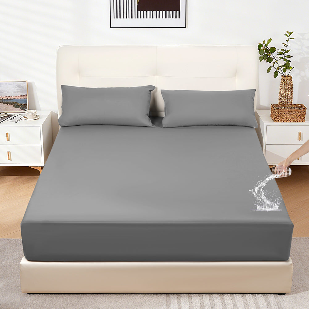 Waterproof mattress protector, waterproof fitted sheet, breathable mattress cover, moisture-proof fitted sheet for mattresses with a height of 20-40 cm