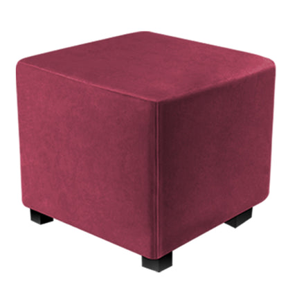 Ottoman Covers Slipcover Square Ottoman Covers Protector for Footrest Foot Stool Furniture Stretch Comfortable Velvet with Elastic Bottom