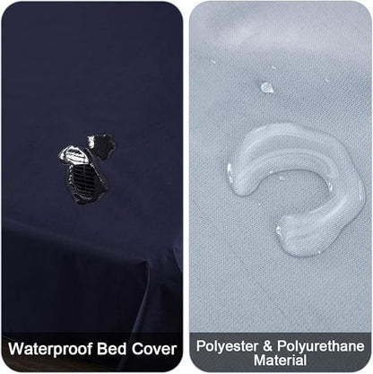 Waterproof Bed Cover for Dog and Cats,Pet Hair Resistant Bed Sheet Cover, Protective Bed Liner Cover with 100% Waterproof Breathable Thin Fabric