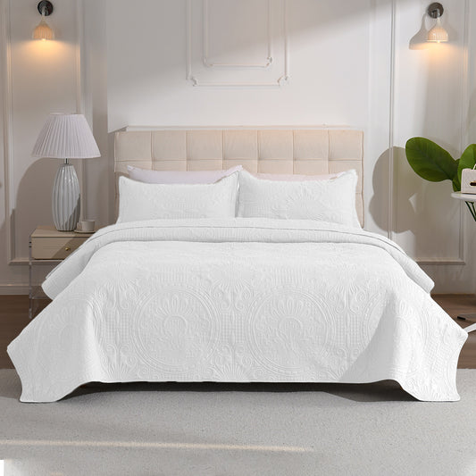 Bedspread/Throw 240x260cm, Sheet Protector Bedroom Blanket, Quilted Blanket with Double-Sided Design, Multifunctional Lightweight Quilted Blanket for Sofas and Daybeds