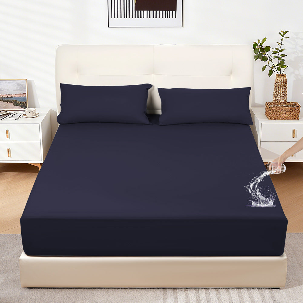Waterproof mattress protector, waterproof fitted sheet, breathable mattress cover, moisture-proof fitted sheet for mattresses with a height of 20-40 cm
