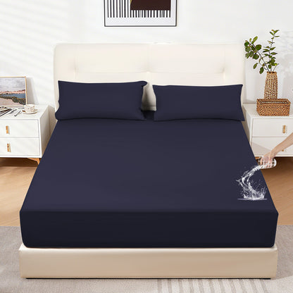 Waterproof mattress protector, waterproof fitted sheet, breathable mattress cover, moisture-proof fitted sheet for mattresses with a height of 20-40 cm