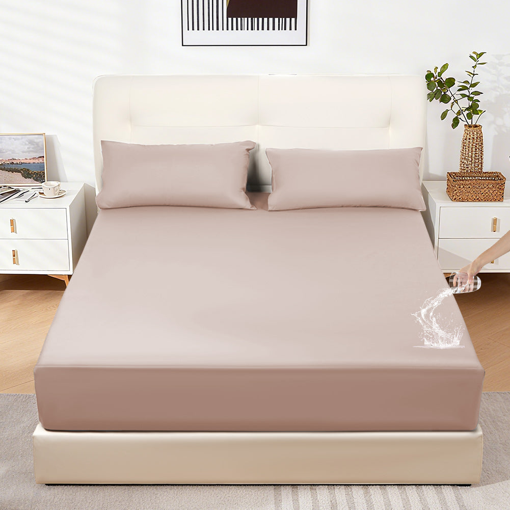 Waterproof mattress protector, waterproof fitted sheet, breathable mattress cover, moisture-proof fitted sheet for mattresses with a height of 20-40 cm
