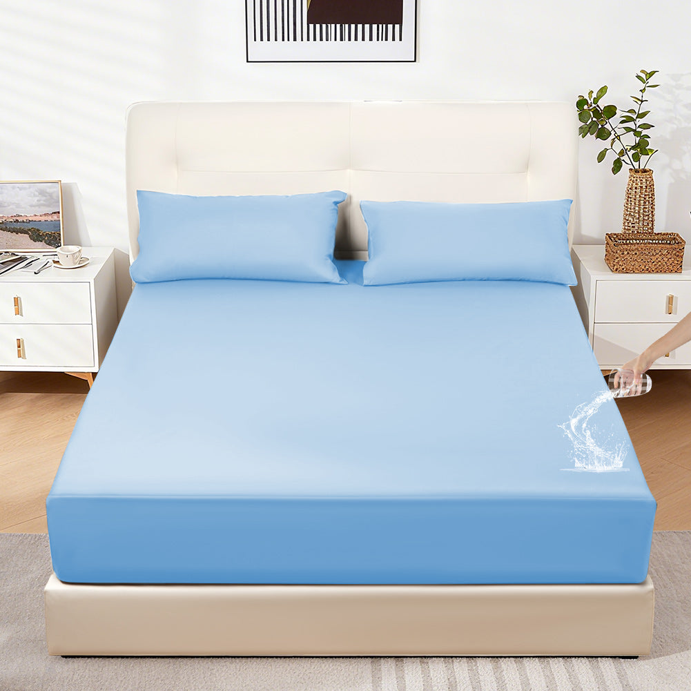 Waterproof mattress protector, waterproof fitted sheet, breathable mattress cover, moisture-proof fitted sheet for mattresses with a height of 20-40 cm