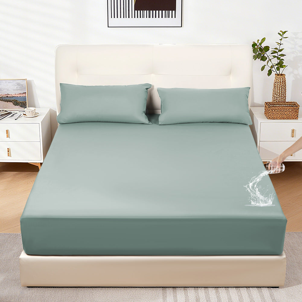 Waterproof mattress protector, waterproof fitted sheet, breathable mattress cover, moisture-proof fitted sheet for mattresses with a height of 20-40 cm