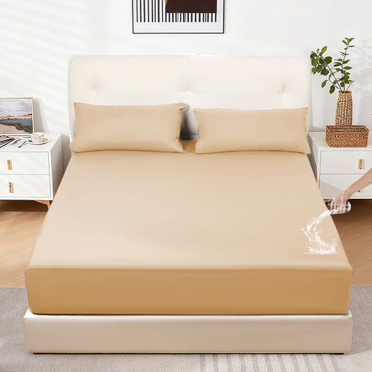 Waterproof mattress protector, waterproof fitted sheet, breathable mattress cover, moisture-proof fitted sheet for mattresses with a height of 20-40 cm