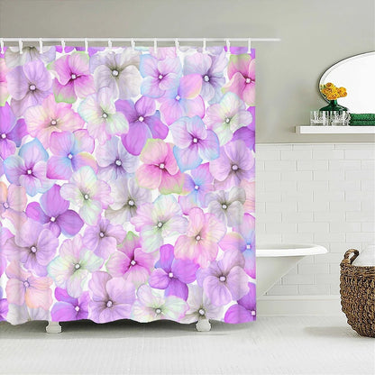 Beautiful Flowers Shower Curtain Bathroom Waterproof Shower Curtain Leaves Plant Printing Curtains for Bath Shower With Hooks