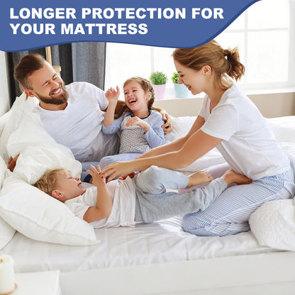 Anti-slip mattress protector, suitable for box spring beds and slatted frames, breathable felt mattress protector with corner straps to secure the mattress