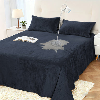 Velvet Bed Cover, Waterproof Sheet Cover, 100% Waterproof Pet Blanket, Breathable, Luxurious Ultra Soft Cozy Warm, Suitable for All Seasons, Protects Sofa Bed