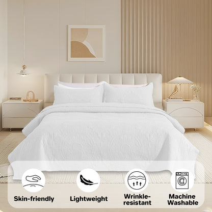 Bedspread/Throw 240x260cm, Sheet Protector Bedroom Blanket, Quilted Blanket with Double-Sided Design, Multifunctional Lightweight Quilted Blanket for Sofas and Daybeds
