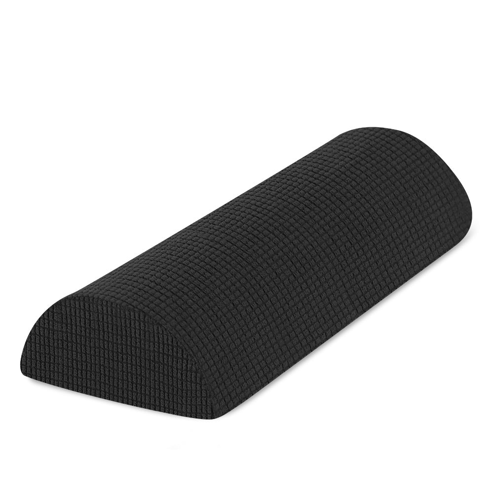 Half Moon Bolster Pillow with Straps, Knee Pillow for Back Sleeping, Under Knee Pillow for Sleeping, Relieves Pain in Legs and Knees, Machine Washable Cover, 24" X 10" X 4"