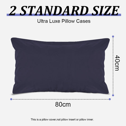 Waterproof pillowcases with zipper, 2-pack, waterproof pillowcases, super soft, breathable, noiseless