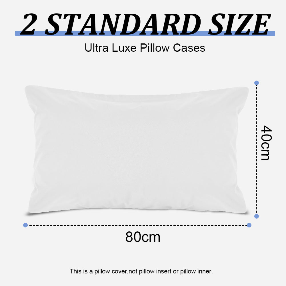 Waterproof pillowcases with zipper, 2-pack, waterproof pillowcases, super soft, breathable, noiseless