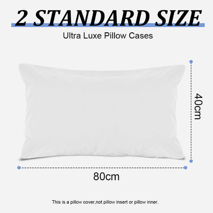 Waterproof pillowcases with zipper, 2-pack, waterproof pillowcases, super soft, breathable, noiseless