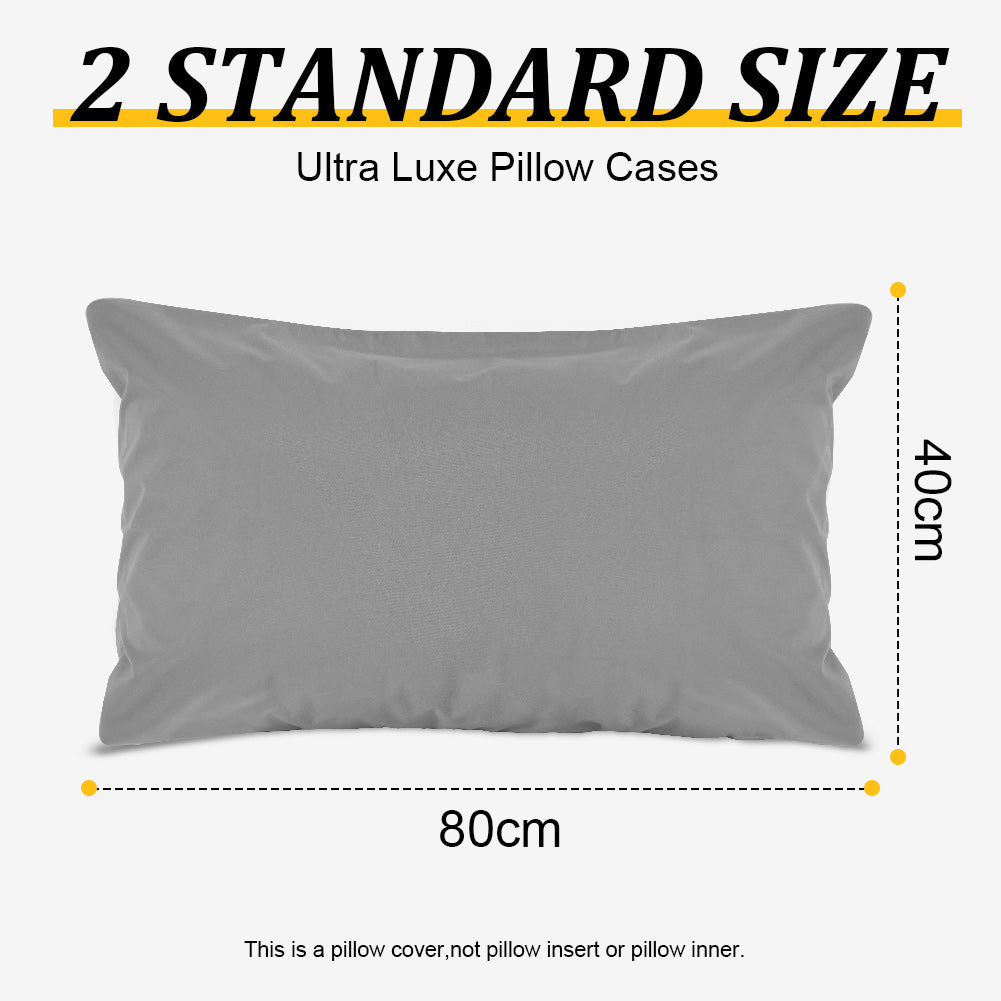 Waterproof pillowcases with zipper, 2-pack, waterproof pillowcases, super soft, breathable, noiseless