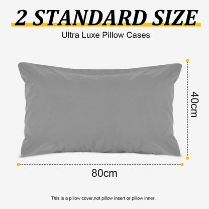 Waterproof pillowcases with zipper, 2-pack, waterproof pillowcases, super soft, breathable, noiseless