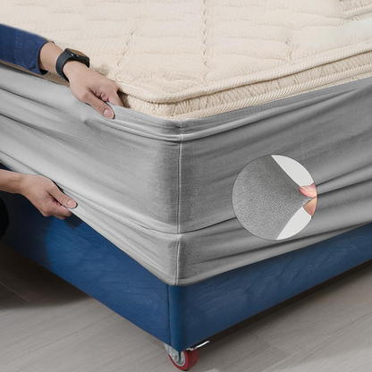Velvet bed frame cover, bed bottom cover, an alternative to traditional bed skirts, with full elastic band coverage under the bed, easy to install.