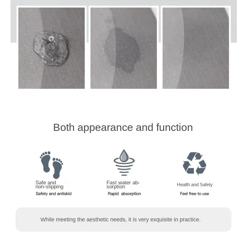 Super Absorbent Bathroom Anti-slip Mat Diatomaceous Earth Bathroom Mat Bathtub Mat Door Mat Shower Mat Easy To Clean Home
