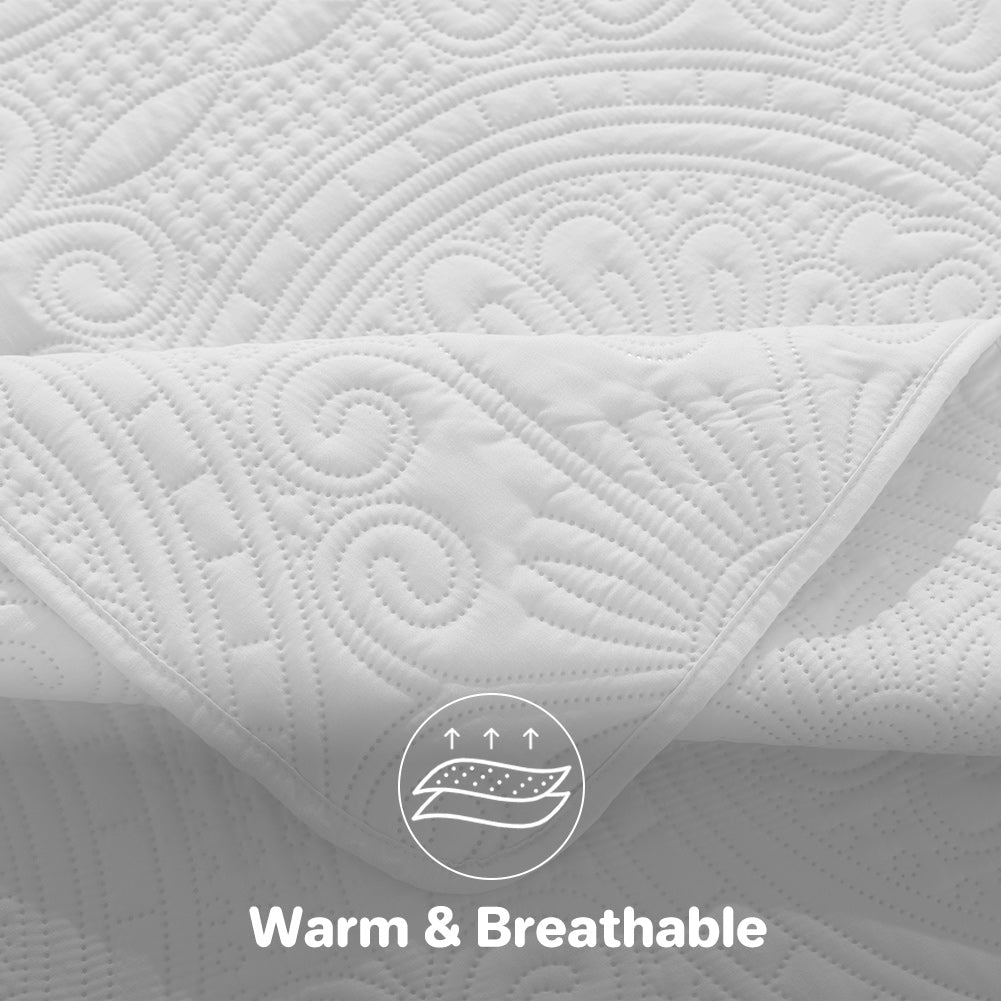 Bedspread/Throw 240x260cm, Sheet Protector Bedroom Blanket, Quilted Blanket with Double-Sided Design, Multifunctional Lightweight Quilted Blanket for Sofas and Daybeds