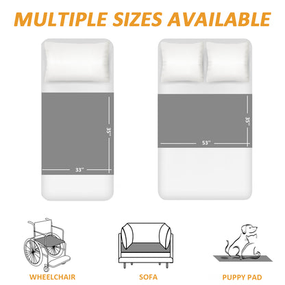 Washable incontinence pad 85x90 cm, waterproof and absorbent mattress protector, reusable bed pad, breathable incontinence bed pad, for adults and children