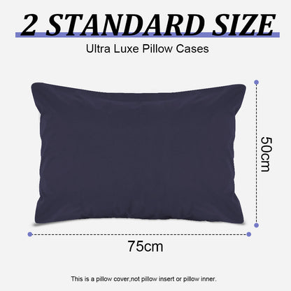 Waterproof pillowcases with zipper, 2-pack, waterproof pillowcases, super soft, breathable, noiseless
