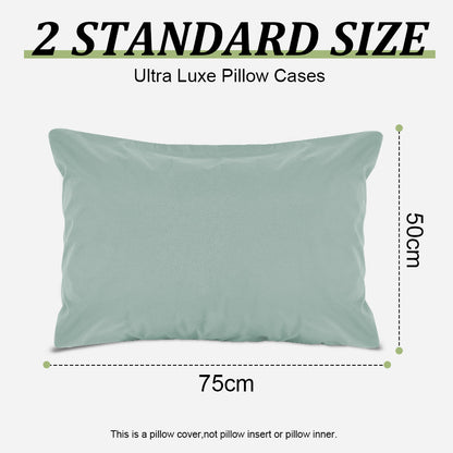 Waterproof pillowcases with zipper, 2-pack, waterproof pillowcases, super soft, breathable, noiseless