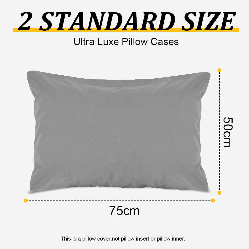 Waterproof pillowcases with zipper, 2-pack, waterproof pillowcases, super soft, breathable, noiseless