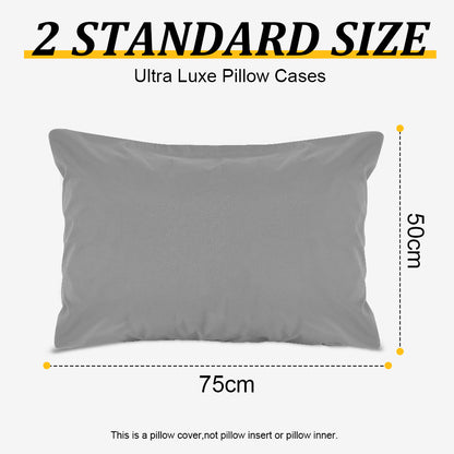 Waterproof pillowcases with zipper, 2-pack, waterproof pillowcases, super soft, breathable, noiseless