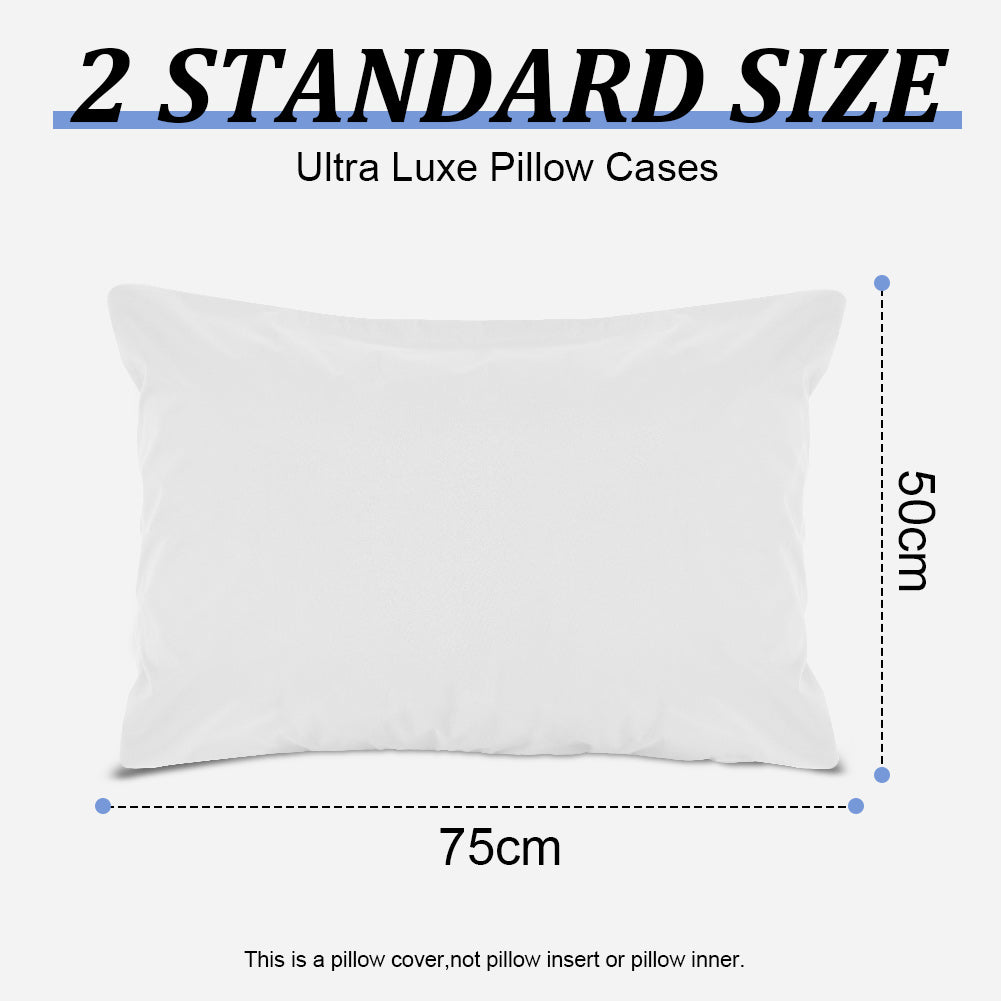 Waterproof pillowcases with zipper, 2-pack, waterproof pillowcases, super soft, breathable, noiseless