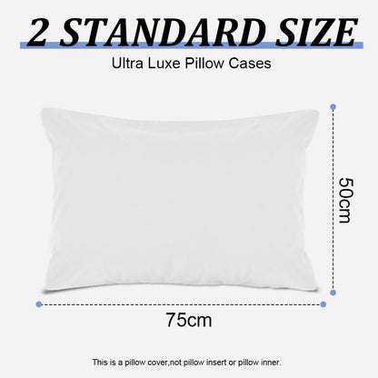 Waterproof pillowcases with zipper, 2-pack, waterproof pillowcases, super soft, breathable, noiseless