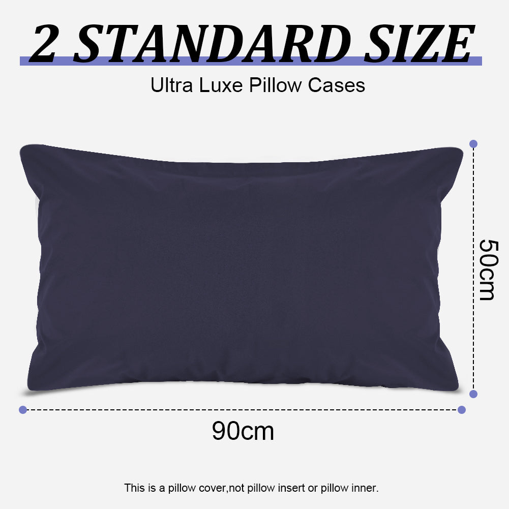 Waterproof pillowcases with zipper, 2-pack, waterproof pillowcases, super soft, breathable, noiseless