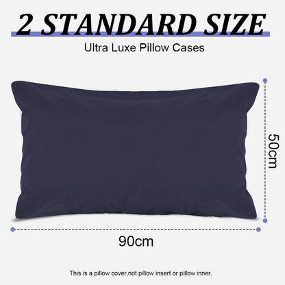Waterproof pillowcases with zipper, 2-pack, waterproof pillowcases, super soft, breathable, noiseless