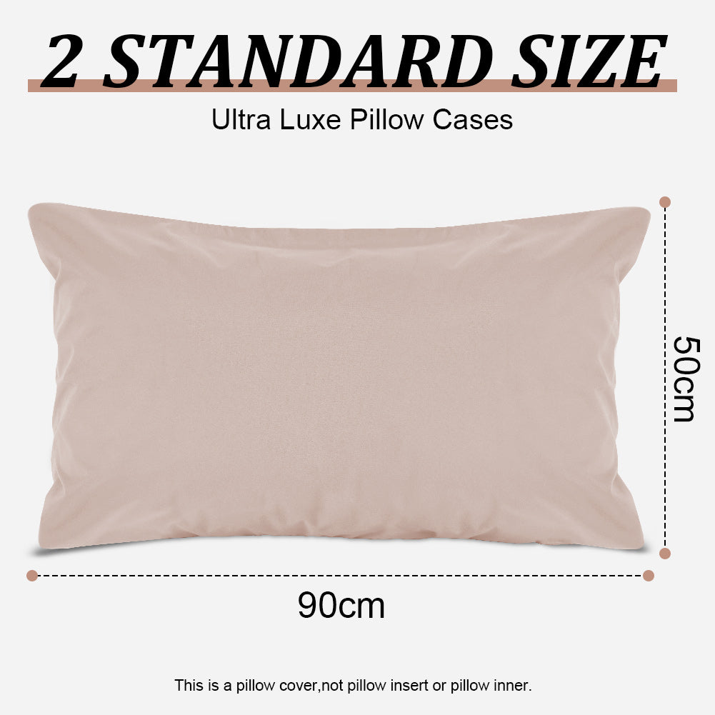 Waterproof pillowcases with zipper, 2-pack, waterproof pillowcases, super soft, breathable, noiseless