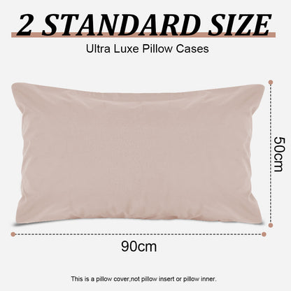 Waterproof pillowcases with zipper, 2-pack, waterproof pillowcases, super soft, breathable, noiseless