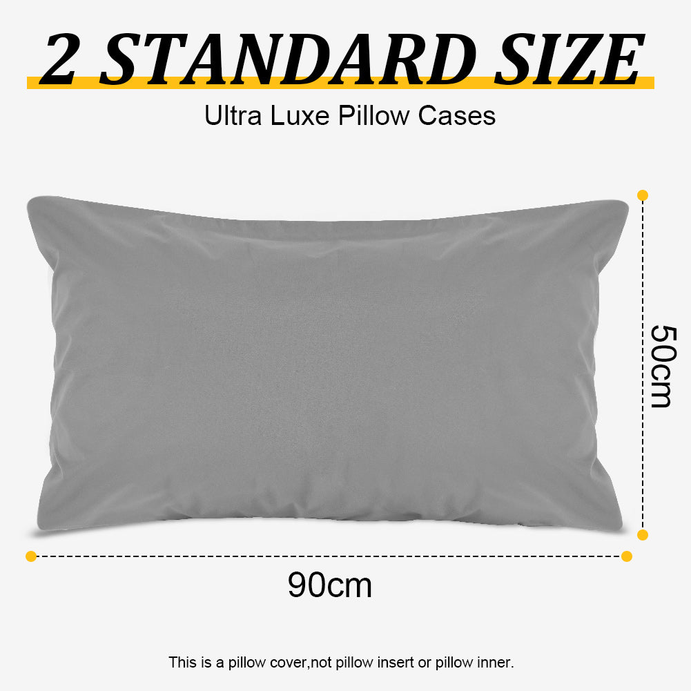 Waterproof pillowcases with zipper, 2-pack, waterproof pillowcases, super soft, breathable, noiseless