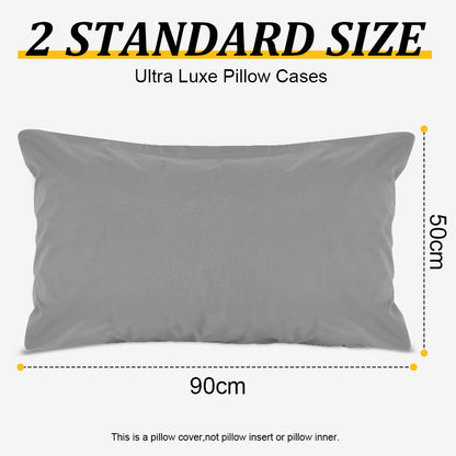 Waterproof pillowcases with zipper, 2-pack, waterproof pillowcases, super soft, breathable, noiseless