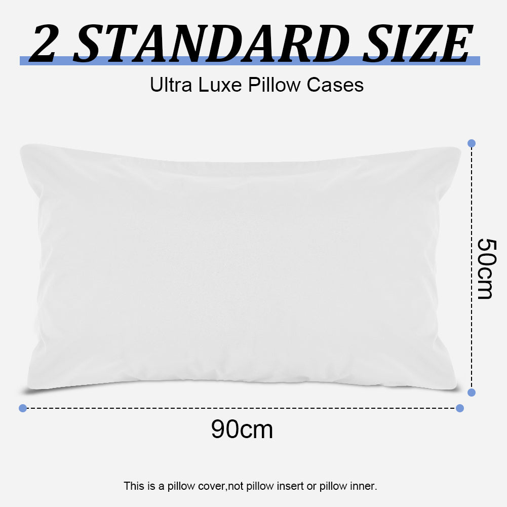 Waterproof pillowcases with zipper, 2-pack, waterproof pillowcases, super soft, breathable, noiseless