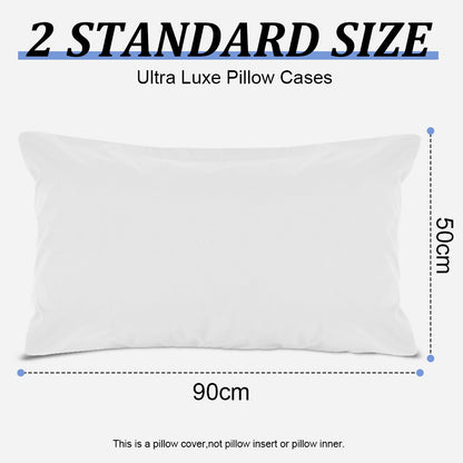Waterproof pillowcases with zipper, 2-pack, waterproof pillowcases, super soft, breathable, noiseless