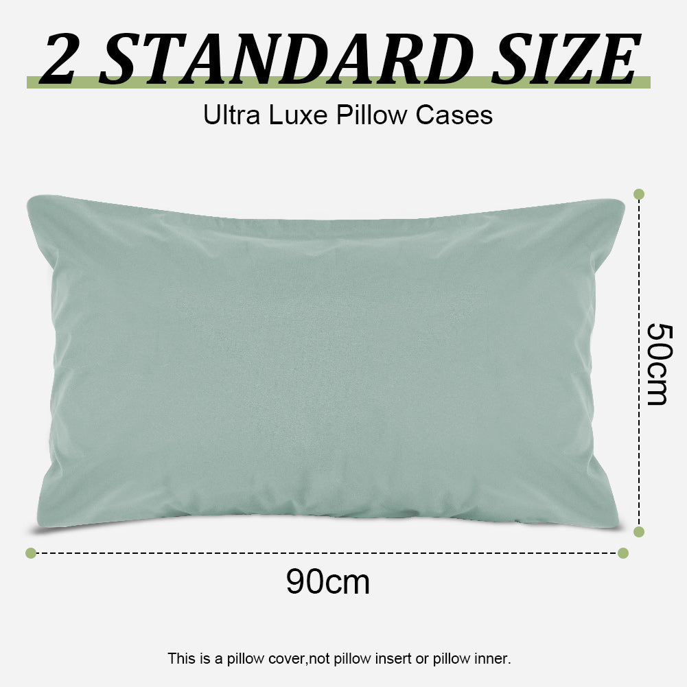 Waterproof pillowcases with zipper, 2-pack, waterproof pillowcases, super soft, breathable, noiseless