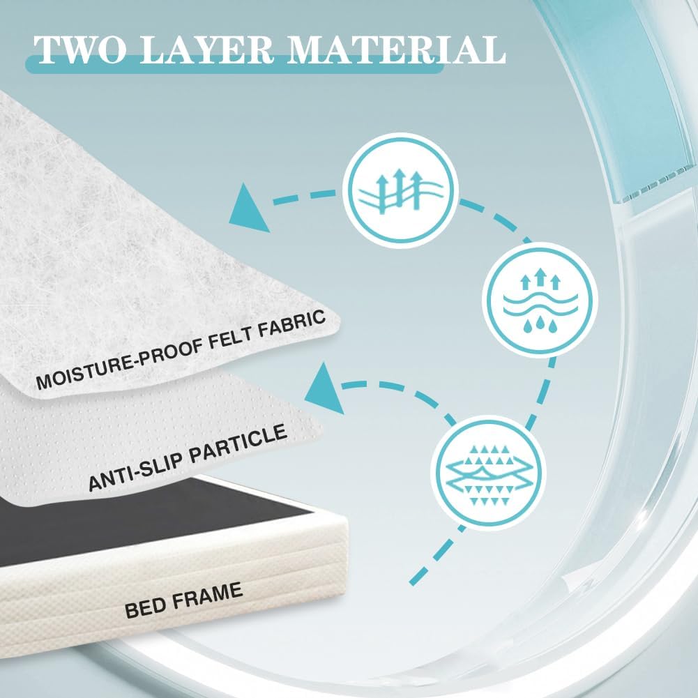 Mattress Slide Stopper and Gripper, Cushion Non Slip Pad for Bed Mattress, Non Slip Rug Mat Underlay Protector Keep Bed and Topper Pad from Sliding for Sofa, Mattresses