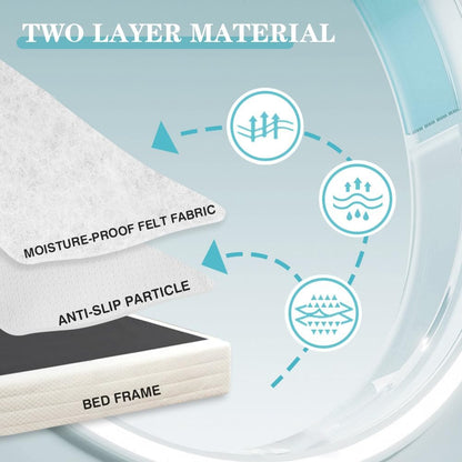 Mattress Slide Stopper and Gripper, Cushion Non Slip Pad for Bed Mattress, Non Slip Rug Mat Underlay Protector Keep Bed and Topper Pad from Sliding for Sofa, Mattresses