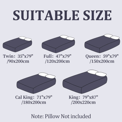 Waterproof mattress protector, waterproof fitted sheet, breathable mattress cover, moisture-proof fitted sheet for mattresses with a height of 20-40 cm