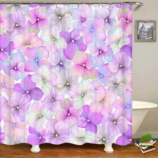 Beautiful Flowers Shower Curtain Bathroom Waterproof Shower Curtain Leaves Plant Printing Curtains for Bath Shower With Hooks